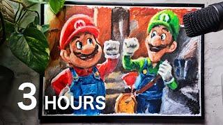 ASMR Art - Relaxing Drawing of The Super Mario Bros - No talking