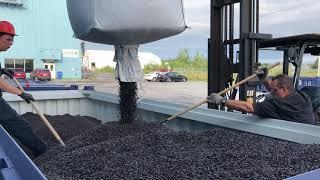 Airex Energy - biocoal dust-free bulk loading in a container