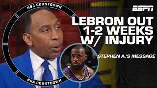  LEBRON TO MISS 1-2 WEEKS  Luka Doncic TAKE THE BULL BY THE HORNS ️ - Stephen A. | NBA Countdown