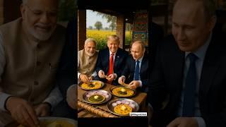 Modi Ji, Trump & Putin Feast at Punjabi Dhaba! ️ Viral AI short