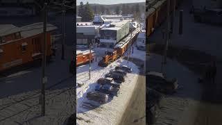 Drone view of A&A Departing Arcade - #arcadeandattica  #drone #trains #railroad #railfan