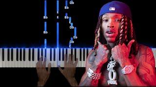 King Von - All These Piano Tutorial (Ft Lil Durk) | all these they actin' like they with that