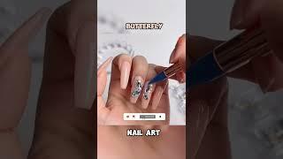 BEAUTIFUL Butterfly Nail Art #butterfly #nailart #creative #design #beautiful #shorts #tutorial #fyp