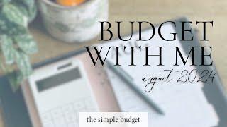 budget with me | august 2024 budget | zero based budgeting | dave ramsey inspired