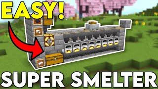 Easiest Minecraft 1.21 Super Smelter!
