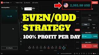 EVEN/ODD Strategy on Binary,com - Consistent Profit Per Day - 100% Success