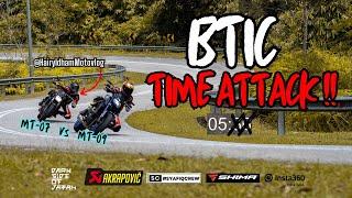 TIME ATTACK RUN !! | BUKIT TINGGI HILL CLIMB | MT09 VS MT07 [4K]