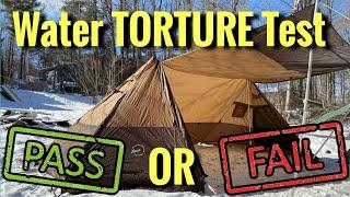 Twinpeak Waterproof Testing | water test | hot tent testing