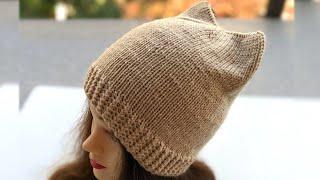 Cat Ears Knit Hat