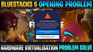 Bluestacks hardware virtualization problem solve | How to solve vertulization problem in bluestacks