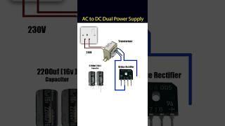 AC to DC Dual Power Supply  #tech #electronic #sorts #diy