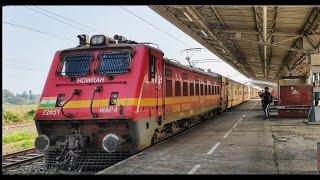 Aggressive Howrah WAP4 With Howrah Jabalpur Shaktipunj Express Skipping Baruipara Station..