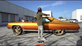 The Legend Lucky's Candy Gold 71 Chevy Impala Vert on 26" Forgiatos