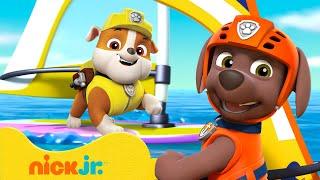 PAW Patrol Surf's Up Rescues! w/ Zuma & Rubble  10 Minutes | Nick Jr.