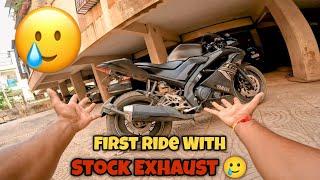 Akrapovic R9 Exhaust निकलने के बाद पहली Ride  R15 V3 ride after removing modified exhaust ||#r15v3