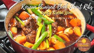 KOREAN BRAISED BEEF SHORT RIBS | SPICY GALBI JJIM | 