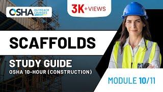 Study Guide For OSHA 10 Construction Training | Scaffold Safety | Module 10