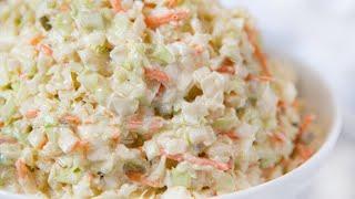 How to make Coleslaw | Homemade Coleslaw Recipe | How to make Creamy Cole Slaw - Quick and Easy