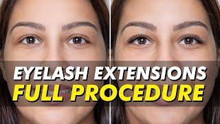 Lash extensions by Eye Design NY | Eyelash transformation on medium skin | Before & after