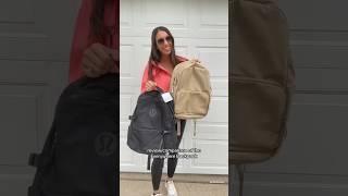 PART 2: review/comparison of the everywhere backpack & new crew backpack #lululemon #lululemonbag