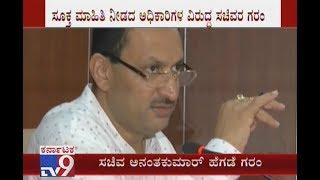 Anant Kumar Hegde Takes Govt Officials To Task During Review Meet In Karwar