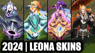 ALL LEONA SKINS SPOTLIGHT 2024 | League of Legends