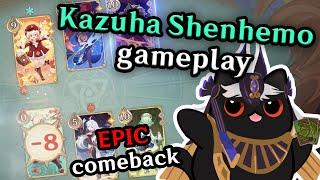 Comeback from behind! Kazuha Shenhemo | Invokation Akademy Duelist Theater | Genshin TCG