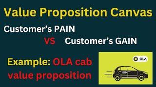 Value proposition canvas explained with OLA cab example || What is customer Pain-gain || Innovation