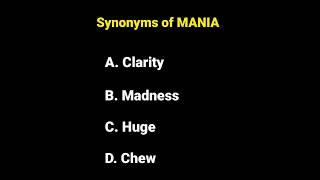 Synonyms of MANIA #synonyms #vocabulary #vocab