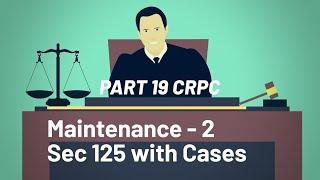 Part19|Maintenance-2  Sec125 CrPC| Criminal Procedure Code| Case Laws