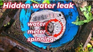 HIDDEN Water leak! Water meter constantly spinning!!