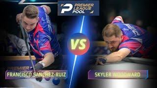 FRANCISCO SANCHEZ-RUIZ  VS  SKYLER WOODWARD  | 2024 PREMIER LEAGUE POOL #billiards  #highlights #plp