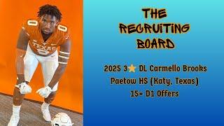 The Recruiting Board #6: 2025 3-Star DL Carmello Brooks, Paetow HS (Katy, Texas)