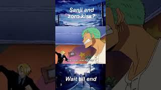 Sanji and zoro about to kiss each otherchopper has sensitive nose