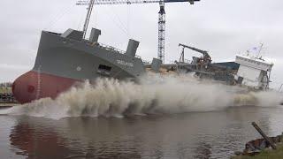4K | Spectacular Two View IRELAND Launch at Ferus Smit Shipyard