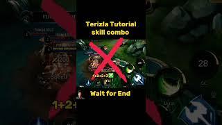 Terizla Skill Combo Tutorial mobile legends #shorts #tutorial #ml2b #mlbb