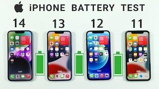 iPhone 14 vs 13 vs 12 vs 11 Battery Test | iOS 16.0.2 Battery Test