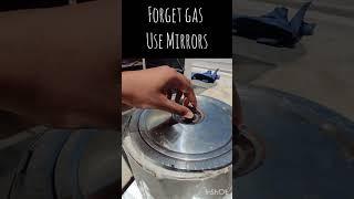 Fuel-less Cooking: Using Simple Mirror Arrangement to Cook #zeroemission #100suns #shorts