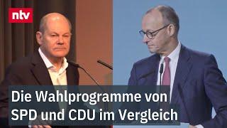 Migration, Steuern, Mindestlohn: Die Wahlprogramme von SPD und CDU im Vergleich | ntv