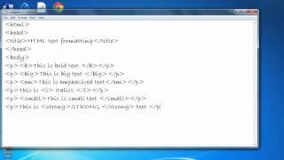 How to make a text bold , italics , underlined and more in HTML
