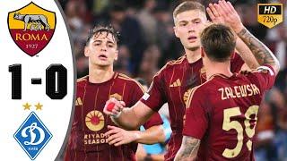 Roma vs Dynamo Kyiv 1-0 Highlights & All Goals 2024 HD