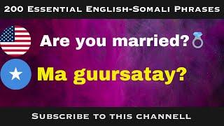 200+ Essential English-Somali Phrases for Everyday Conversations!  Learn Fast and Easy