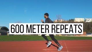 Track Interval Workout | Mile Speed Training 600 meter repeats