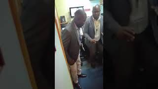 Vuuka FM presenters GK TIEGO and MUDASIA MUHAMBE shaking their tummies