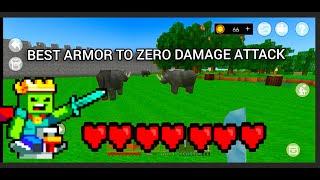 Best combination of armor to zero damage when animals Attack Mini block craft/Survivalcraft2