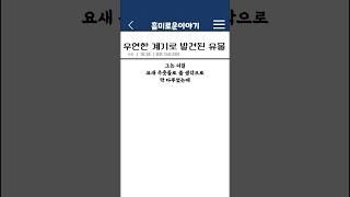 우연한 계기로 발견된 유물