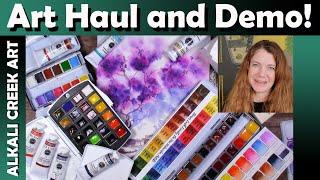 Watercolor (mostly) Art Haul - SO MANY GOODIES! and Demo of the Grabie Travel Watercolor Set