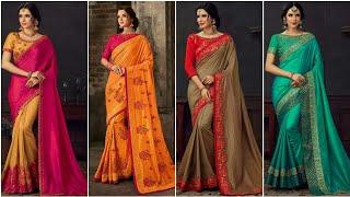 पोली सिल्क साड़ी ब्लाउज का लाजवाब कलेक्शन #polysilksaree #kaushalyapandey