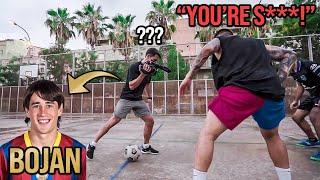 Bojan Disguised As Cameraman And Challenged Street Footballers! PRANK