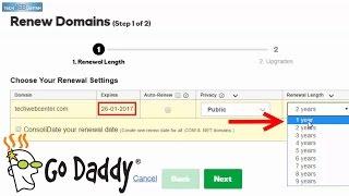 HOW TO RENEW A DOMAIN IN GODADDY | TUTORIAL